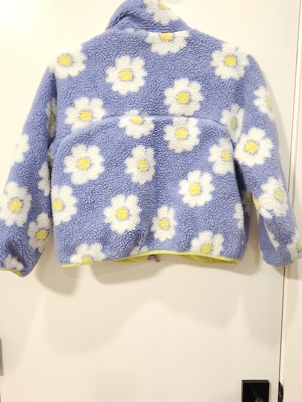 Zara Lavender Daisy Sherpa Jacket with Yellow Centers